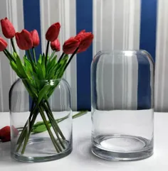 گلدان شیشه ای برش خورده کلد کلاسیک دستی با کیفیت عالی