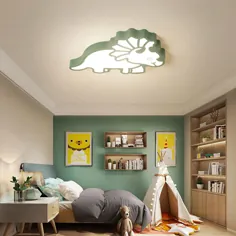 چراغ سقفی مدرن Cool Kid Lighting Dinosaur Flush Mout برای اتاق کودک و نوجوانان مهد کودک