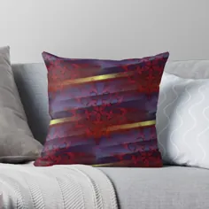 'Red mandala pattern' Throw Pillow توسط iRenza
