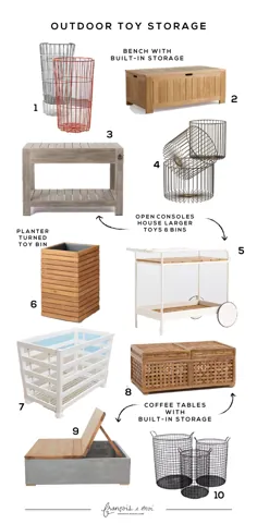 10 ایده ذخیره اسباب بازی در فضای باز - Francois et Moi