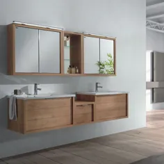 آینه توالت حمام 48 "Medical Cabinet، Wall Mount، Oak، Ser Tino by VALENZUELA