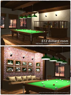 STZ بیلیارد اتاق 3D مدلهای santuziy78