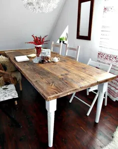 دست ساخته شده 6 8 10 انبار میز چوبی میز خانه کشور سبک جدول ناهار خوری چوبی دست ساز کیچ دست ساز