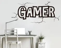 Decal Wall Decals Wall Decal Gamer Decor Gaming Room Gaming Gamer |  اتسی