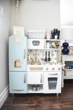 The Absolute Cutest Kid's Play Kitchen Makeover - DIY Darlin '