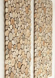 هنر دیواری چوبی - مجموعه ای از 2 عدد ، دکوراسیون درخت گرد ، تابلو دیواری برش درخت ، هنر مدرن چوبی ، هنر دیواری تابلو چوب