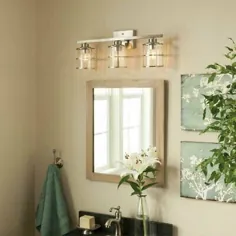 حمام Vanity 3 چراغ روشنایی دیواری قلیایی نیکل براق آلن روث برای فروش آنلاین |  eBay