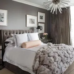 اتاق خواب خاکستری و صورتی - انتقالی - اتاق خواب - بنجامین مور کبوتر سفید - ایوان
