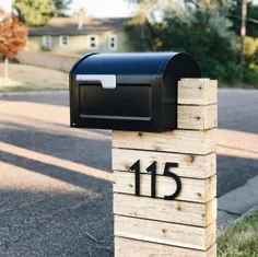 نامه های 3 اینچی Art Deco House یا Mailbox Post Post |  اتسی