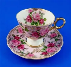 مجموعه چای جام و نعلبکی ژاپنی ارسطوکرات قلعه دست تزئین شده طرح گل رز