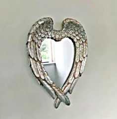 آینه دیواری Wings Angel Wings حروفی Shabby Chic Heart Shawny Mirror Mirror |  eBay