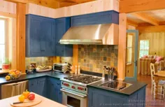 عکس آشپزخانه - سنتی - کابینت آشپزخانه آبی (آشپزخانه شماره 2)