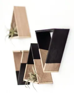 قفسه های مثلث DIY برای نمایش های دکوراسیون منزل