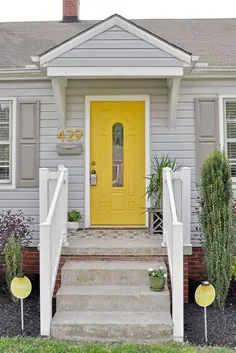 طرح زرد و خاکستری با رنگ برای نمای بیرونی خانه شما!