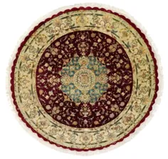فرش ایرانی گرد تبریز با سبک سنتی