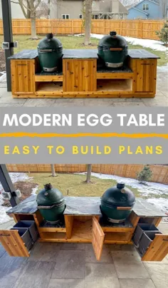 آشپزخانه بیرونی تخم مرغ سبز DIY
