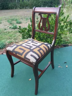 صندلی کناری ماهاگونی یک لنج پشتی Vintage Mid_Century |  اتسی