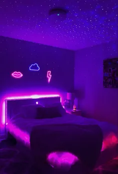 اتاق خواب نئون رویایی