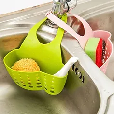GreenSun (TM) Cute Kawaii آشپزخانه قابل حمل آویز کیف تخلیه قفسه تخلیه سبد حمام ذخیره سازی ابزار ابزار ابزار نگهدارنده ظرفشویی برای آشپزخانه