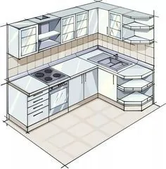 5 نمونه از طرح بندی آشپزخانه به شکل L