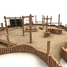 زمین بازی چوبی 3D obj