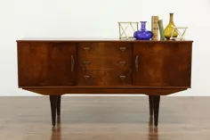 Midcentury Modern 60's Vintage Credenza، Server، Bar Cabinet، Console TV # 35579