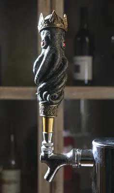 Fantasy Myth Octopus King Davy Jones Novelty Beer Tap Handle T مجسمه با پایه