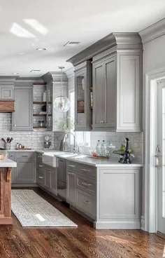 25 ایده و طرح کابینت آشپزخانه خاکستری