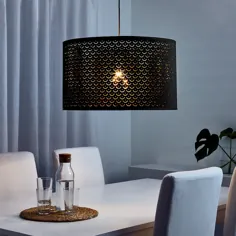 سایه لامپ NYMÖ ، مشکی ، رنگ برنجی ، 23 اینچ - IKEA