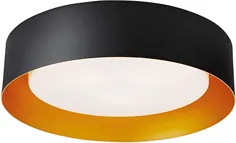 Bromi Design B4106BBG Lynch Black & Gold Flush Mount Light، Black / Gold