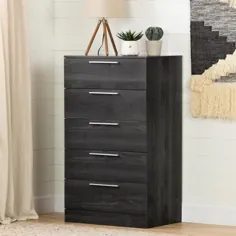 South Shore Step One Essential 5-Drawer Grey Oak Chest of Drawers-12232 - انبار خانه
