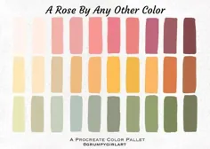 Rose Procreate Palette Procreate Swatches 30 Color Palette |  اتسی