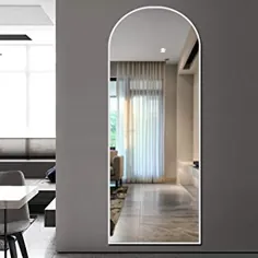 آینه تمام طول PexFix ، مستطیل قاب آلیاژ آلومینیوم 16 "x44" بیش از آینه درب آینه آویز دیواری برای خانه و دفتر - سیاه