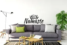 دکوراسیون یوگا دیوار تزئینی وینیل Namaste برای استودیوی اتاق یوگا |  اتسی