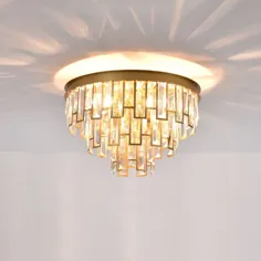 چراغ روشنایی کریستال های روشن طلای روشن 4 سر مخروطی روشن برای اتاق خواب نزدیک به چراغ های سقفی