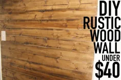 دیوار چوبی روستایی DIY زیر 40 دلار