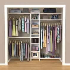 ClosetMaid Impressions Basic 48 in. W - 112 in. W White Wood Closet System-53016 - انبار خانه