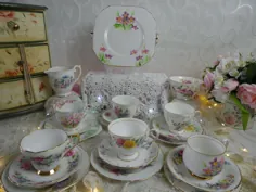 مجموعه چای دوست داشتنی مدل Vintage 15 قطعه ، صورتی ، سرویس 4 ، شرایط خوب • 32.00 £