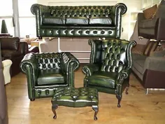 مبل راحتی صندلی چرمی چسترفیلد B / فروش جدید |  eBay