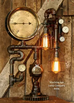 دیگ بخار سبک Steamunk Lamp ماشین صنعتی عصر بخار سنج |  eBay