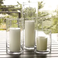 شمع دارهای شیشه ای ساده