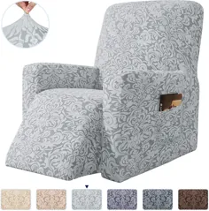 صندلی کشویی صندلی کششی Subrtex محافظ مبلمان شیشه ای پوشش محافظ پسر تنبل برای مبل چرمی و پارچه ای با جیب کناری (شکلاتی)