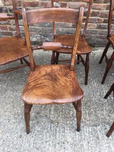مجموعه هارلکین از صندلی های عقب آکسفورد ، صندلی های ویندزور.  صندلی های عتیقه ویندزور صندلی های عتیقه - صندلی و نیمکت
