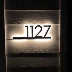شماره های خانه روشن چراغ نشانگر نور پس زمینه LED |  اتسی