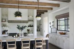 آشپزخانه مدرن خانه مزرعه - به سبک کاسی