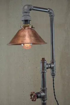 لامپ میز ادیسون مبلمان صنعتی لامپ های لوله آهنی |  اتسی
