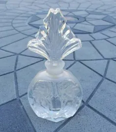 بطری و درپوش عطر شیشه ای تزئینی Vintage SILVESTRI Clear Frost Floral