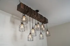 10 چراغ چراغ آویز چوبی با قفس