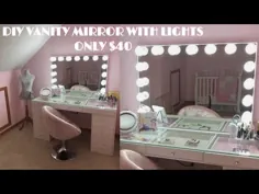 آینه غرور DIY با چراغ |  فقط 40 دلار!