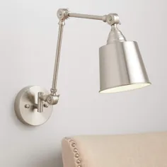 Mendes Brushed Nickel Hardwire Wall Lamp - # 35C74 |  لامپ به علاوه